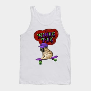 Smug Pug Graffiti Art Tank Top